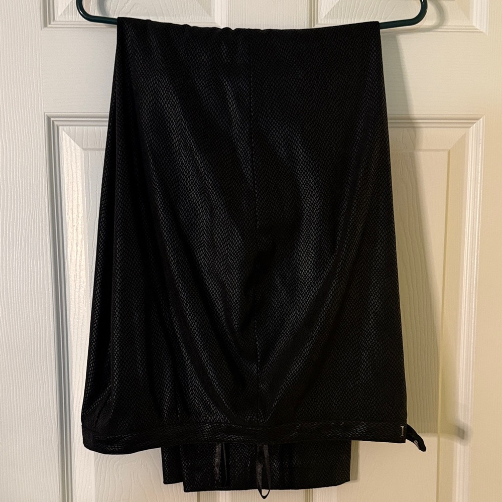 Black Polyester Spandex Pants